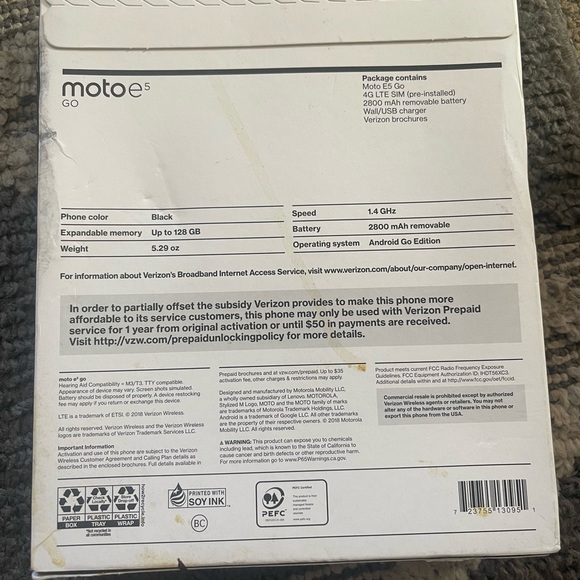 Verzion Moto E5 go - Picture 4 of 4